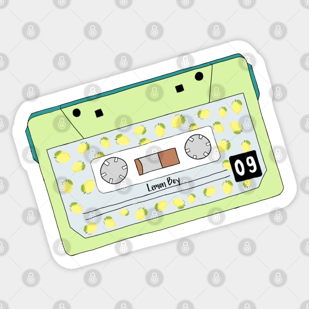 Lemon Boy Cassette Sticker by claysus